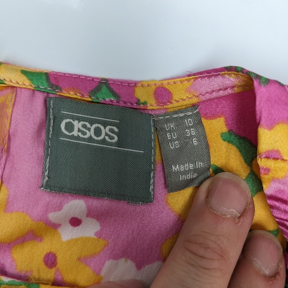 Asos floral long sleeves a-line dress - Picture 6 of 13